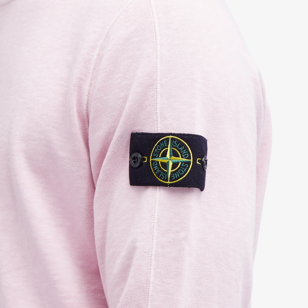 Stone Island Men's Garment Dyed Malfile Crew Sweat Pink